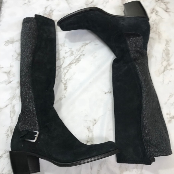 Donald J Pliner Narrow Black Suede knee high Boots - Picture 2 of 6